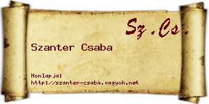 Szanter Csaba névjegykártya